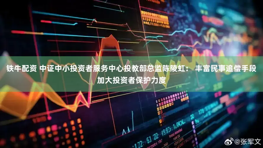 铁牛配资 中证中小投资者服务中心投教部总监陈陵虹： 丰富民事追偿手段加大投资者保护力度